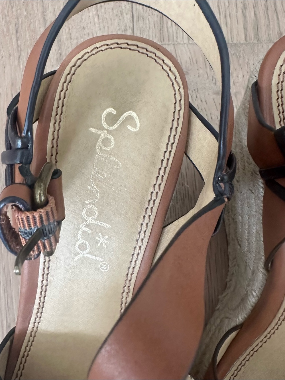 Splendid Tafetta Espadrille Wedge Brown 6.5 - Picture 4 of 6
